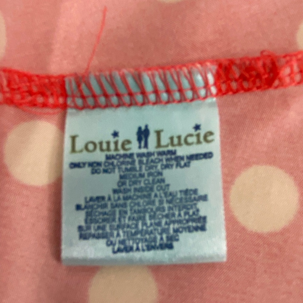 Louie Lucie Skirt Women S Orange Coral Creme Polka Dot A-Line Retro Rockabilly - Picture 4 of 9